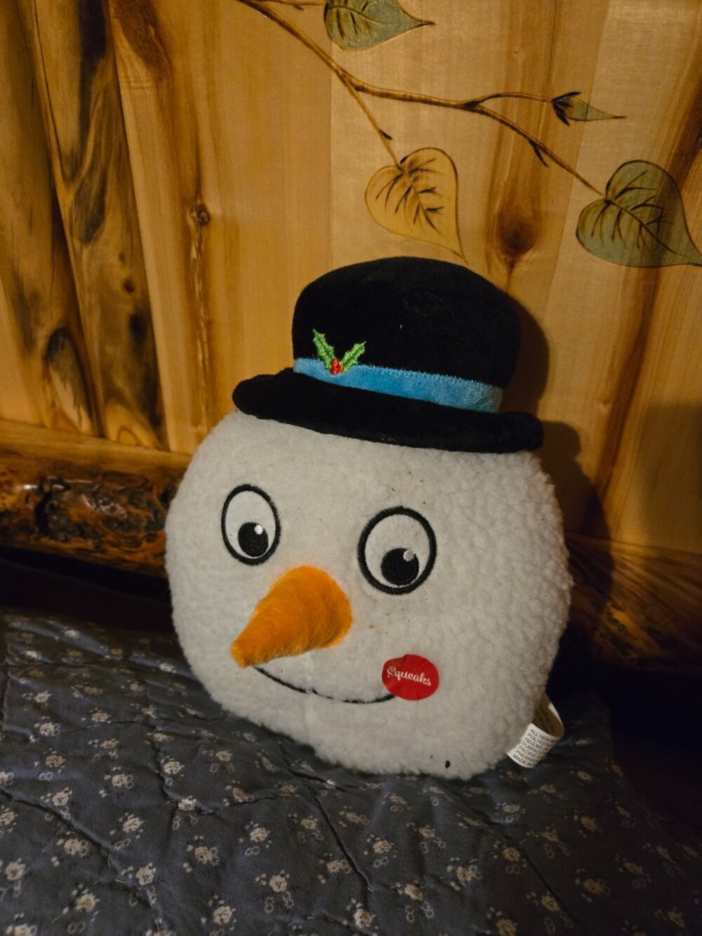Pet Holiday Snowman Dog Squeak Toy.  NWT